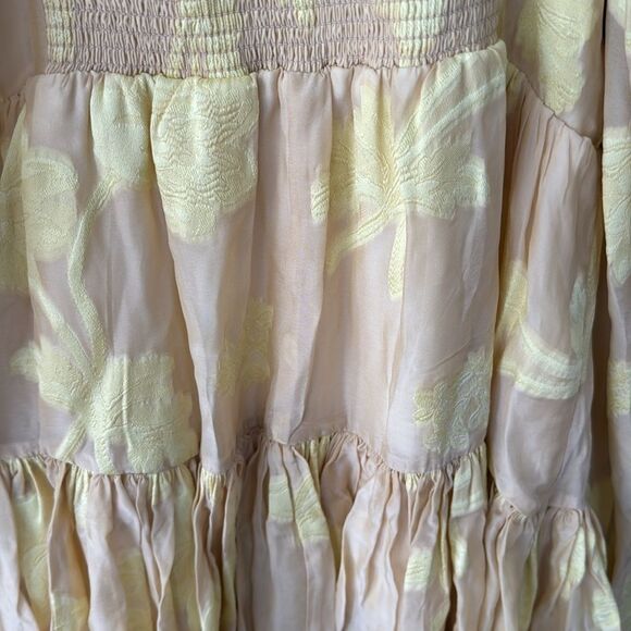 LoveShackFancy Zennia Off-Shoulder Silk Mini Dress - Picture 8 of 8